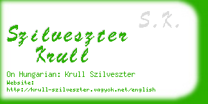 szilveszter krull business card